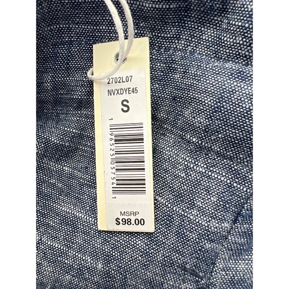 Max Studio Small Blue Chambray Wide-Leg Womens Pants With Adjustable Waist & Sid - Picture 6 of 10